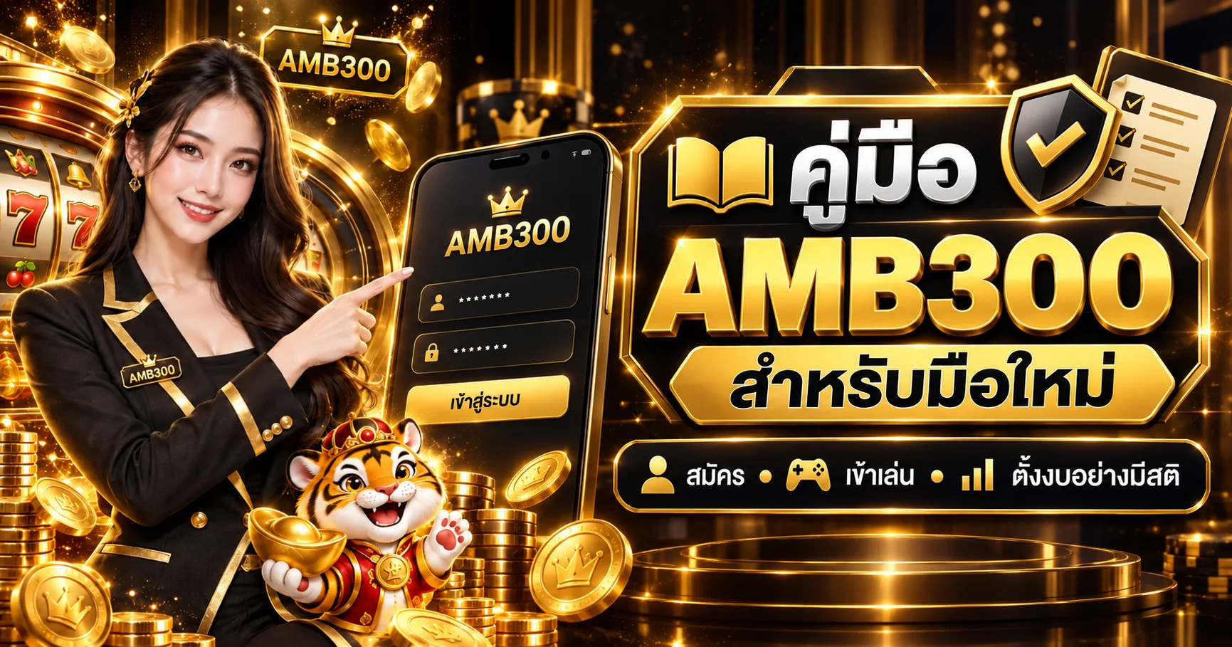 AMB300 คู่มือมือใหม่ | สมัคร เข้าเล่น ฝากถอนอย่างปลอดภัย